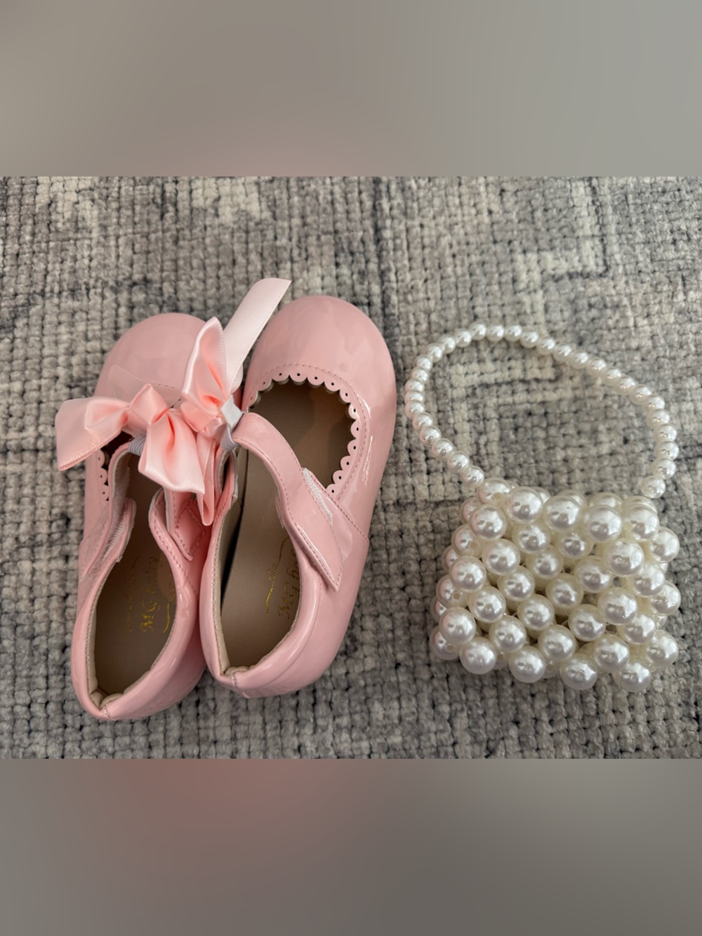 Pink Patent Toddler Mary Jane Shoes with Bow